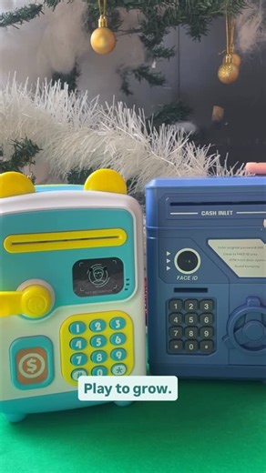 Toycra on Instagram: "Teach saving the fun way - with facial recognition & password setting! The Open Ended Piggy Bank helps kids learn counting, responsibility and independence — one coin at a time. A durable, child-safe keepsake that builds real habits early. ❤️ #PiggyBankForKids #MontessoriAtHome #LearningThroughPlay #KidsDevelopment #WoodenToysIndia #toycra #birthdaygifts #financialliteracy #indianparents #habittracker #christmasgifts We do not own rights to this music. No copyright infringe