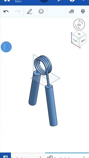 Onshape Mobile Series 3 | Hand Gripper Design #onshape #cad #caddesign #onshapemobile #handgripper