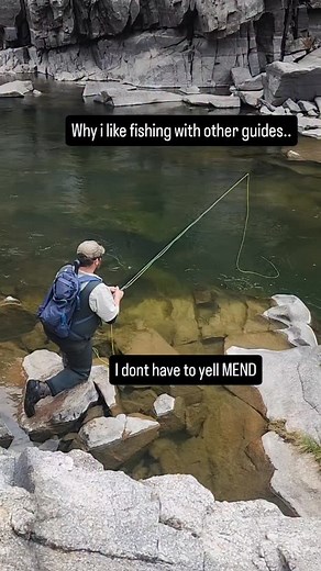 Mend Mend Mend 😂 It’s just so quiet and peaceful @love4flyfishing This is how its done.. nice work @westslope_angler_guide #flyfishing | Fly life media