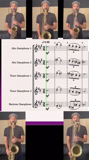 Lorenzo Ferrero - Saxophonist & Composer on Instagram: "Have you ever heard Moon River arranged as a sax soli? 🎷✨ Here’s a fun arrangement I wrote and recorded a few years ago — transposed score on screen. Writing for sax section like this is incredibly rewarding: shaping the harmony, inner lines, voice-leading, and articulation so everything sings as one instrument. This kind of writing is a big part of what we work on inside my Master Arranger Coaching Program — from horizontal writing and vo