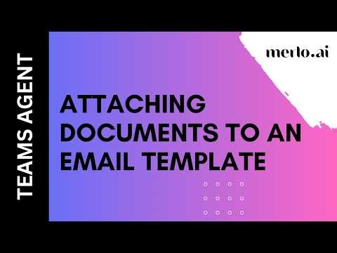 How to Attach Documents to Email Templates in Merlo AI