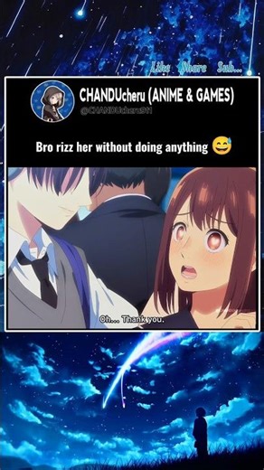Bro rizz her without doing anything 😅 #anime #shorts #animeedits #animelover