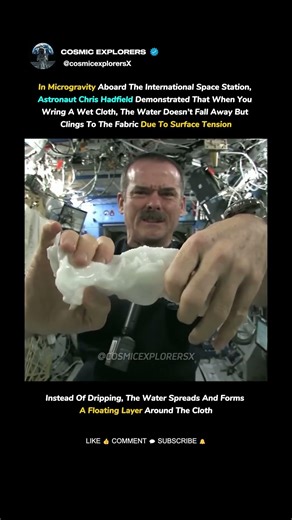 What Happens When You Wring a Wet Towel in Space