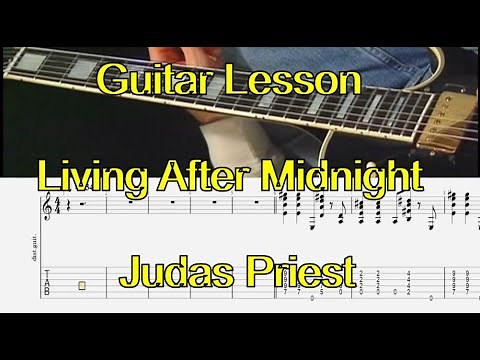 Living After Midnight - Judas Priest - Guitar Lesson with tabs