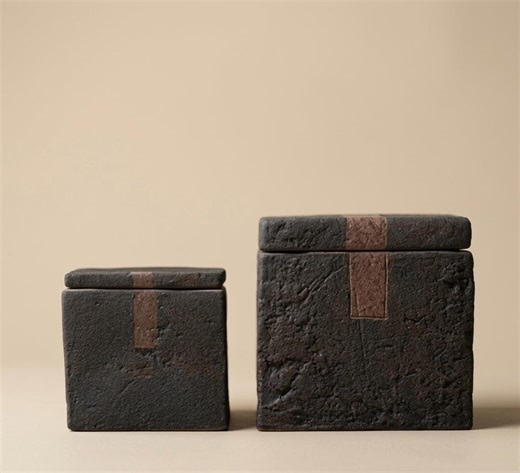 Ceramic Storage Jar | Retro Kitchen Canister | Handcrafted Tea Caddy | French Artisan Home Decor Gift