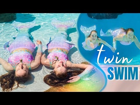First Swim in my Rainbow Starfish Mermaid Tail! Swimming Vlog