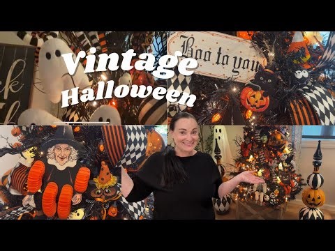 HALLOWEEN DECORATE WITH ME/VINTAGE HALLOWEEN TREE/HALLOWEEN DECORATING IDEAS/CLASSIC HALLOWEEN STYLE