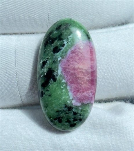 Natural Ruby Zoisite Cabochon – Unique Pink Green Anyolite Healing Crystal - Etsy
