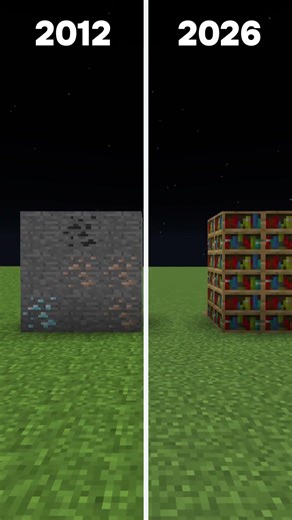 Minecraft 2012 vs 2026 Minecraft Textures Nostalgia #minecraft #nostalgia #fyp