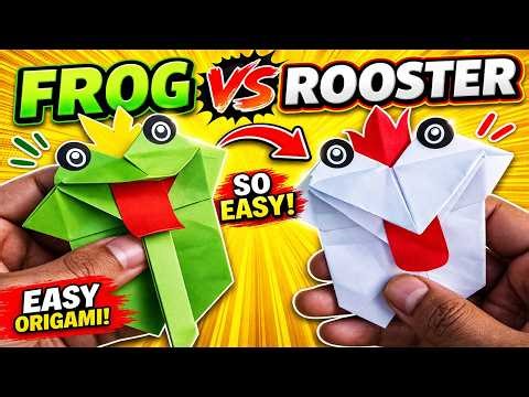 Amazing Paper Origami Frog Craft 🐸 | Easy DIY Frog Puppet | Handmade Paper Craft