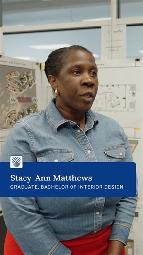 Bachelor of Interior Design student Stacy-Ann Matthews chose Yorkville University’s online format so she could continue growing her design career while challenging herself creatively. Her final project, The Collective Sample X Sneaker Hub, reimagines design as a force for social responsibility, weaving together storytelling, function, and purpose. With the guidance of dedicated faculty and the flexibility of Yorkville’s learning model, she transformed a bold idea into a meaningful, fully realize