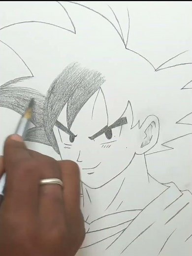 How to Draw Goku 🔥 | Easy Goku Drawing Tutorial ✏️ | Dragon Ball Z Shorts