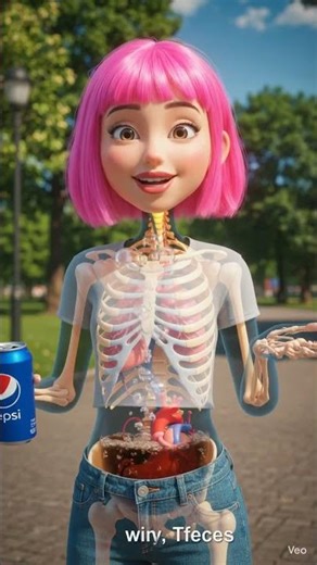🔥 Inside the Body While Drinking Pepsi?! 🤯🥤
