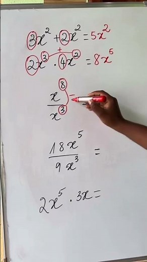 Adição, multiplicação e divisão de Monômio #matematica #aprender #monomios #education #feedshorts