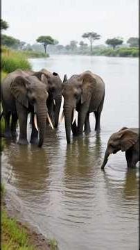 Baby Elephant's First Steps with the Herd.#history #shorts #viral