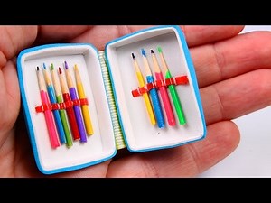 DIY Miniature Pencil Case & Colored Pencils