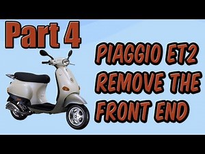 Vid 4 Piaggio ET2 50cc Vespa Respray Restoration Removing The Front End