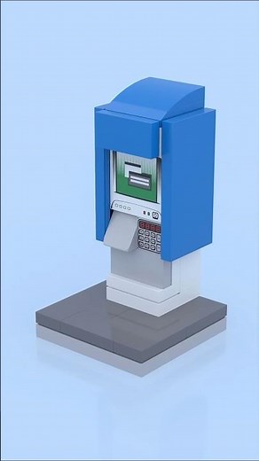 LEGO Train Station 🎟️🚉 Mini Ticket Machine in Action! 🚂✨ #lego