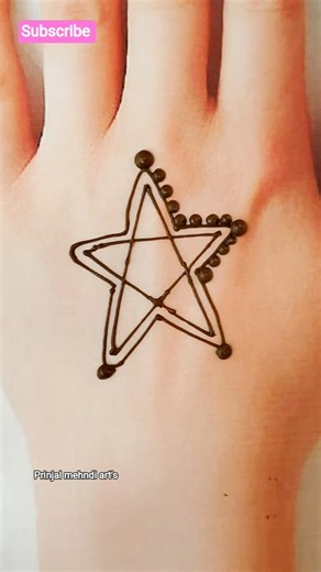 ⭐ Simple Star Mehndi That Everyone Loves✨ Minimal Star Mehndi Design | Trending Now#shorts