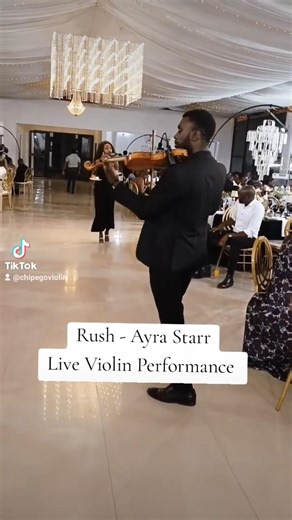 Rush - Ayra Starr. Live violin performance clip. Wedding Reception. #ayrastarr #violinmusic