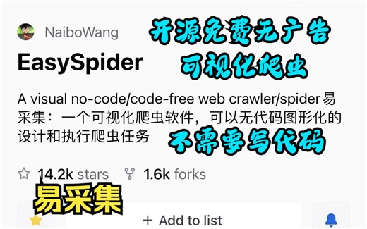 可视化爬虫易采集EasySpider：一个无需写代码，可视化的几分钟设计一个爬虫的开源免费软件