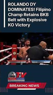 🚨 “ROLANDO DY DOMINATES! Filipino Champ Retains BKB Belt with Explosive KO Victory”