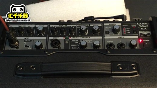 【卡农头接话筒，通道1,调均衡、混响】——ROLAND罗兰 CUBE STREET EX 便携弹唱音箱
