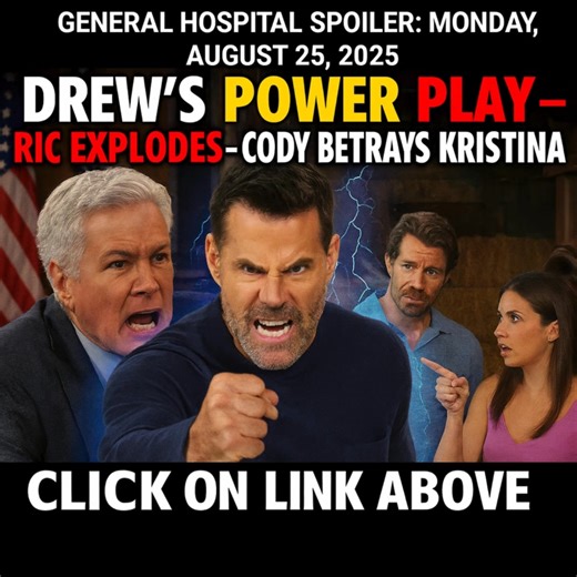 General Hospital Spoilers Recap: Drew’s Ruthless Power Play, Ric’s Outburst & Cody’s Betrayal – Monday, August 25, 2025 https://reelwealthreport.com/tv-recap/general-hospital-spoiler-monday-august-25-2025 Monday’s episode of General Hospital (August 25, 2025) brought non-stop drama to Port Charles. Drew Cain unleashed a ruthless move against Alexis, Ric Lansing exploded at Kristina, and Cody Bell shocked Molly with a betrayal that could tear her family apart. Meanwhile, Maxie’s loved ones faced 