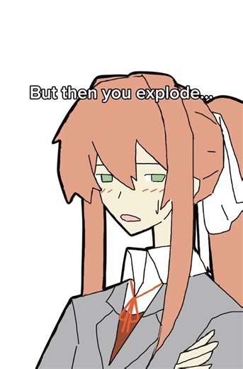 Sayori makes a decision #ddlc #dokidokiliteratureclub #sayoriddlc #monika #animation #meme