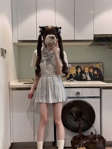 🍰🍵 🍶今日はこんな格好で ～ʕ •ᴥ•ʔ #穿搭 #jk #甜妹 #少女 #一人暮らし #女子高生 #room #部屋