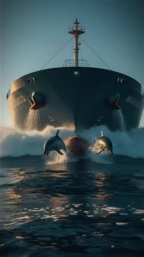 Why Dolphins Swim in Front of Ships? 😳#youtubeshorts #trendingshorts #shortvideo