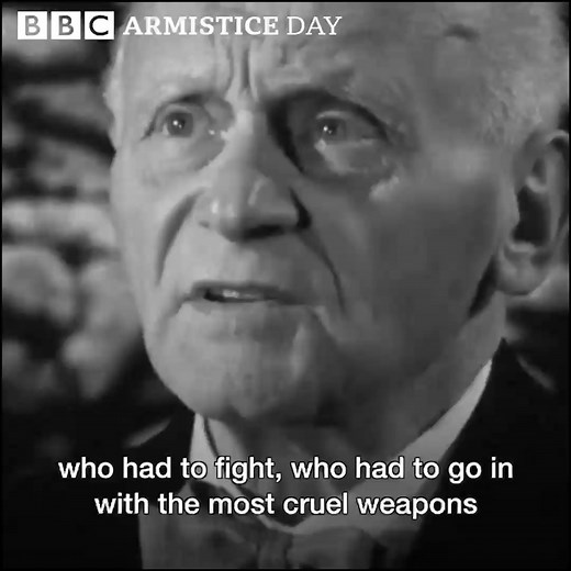 #OnThisDay 1918: The armistice agreement to end the fighting of World War One was signed. In this clip, Stefan Westmann, a Corporal with the German 29th Infantry Division, gives his harrowing account of killing a French Corporal and wonders how war turns civilised men into killers. To hear more from this interview and other testimonies, search for The Great War Interviews on BBC iPlayer. | BBC Archive