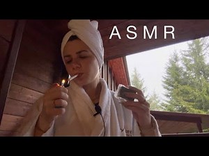 ASMR | Smoking, Tapping & Whispering In The Rain ☔️