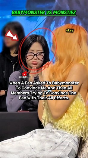 Babymonster Is Trying To Persuade The Fan. ✅ #babymonster #베이비몬스터#ahyeon #fypシ #viral #fyp #shorts