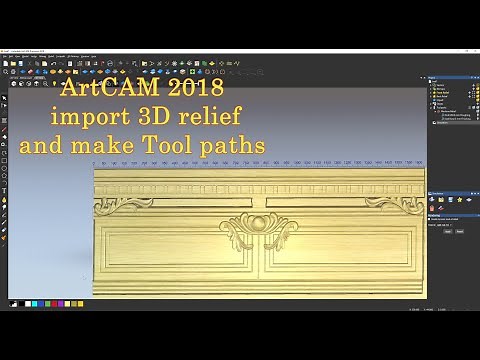 ArtCAM tutorial: import a 3D bedhead obj and make tool path
