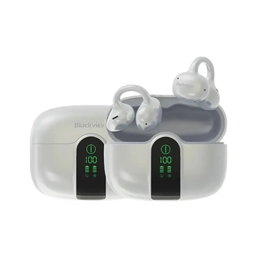 BlackView AirBuds 15 Bluetooth Handsfree Ακουστικά με Αντοχή στον Ιδρώτα και Θήκη Φόρτισης Frosty White