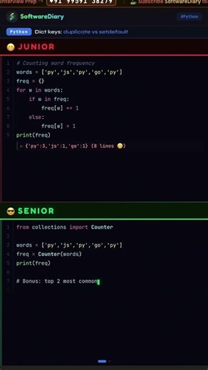 Junior vs Senior Python Developer 🤯 Who Writes Better Code? #ytshorts #coding #python