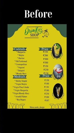 comment me for menu design ❤️#menu #designer #menucard