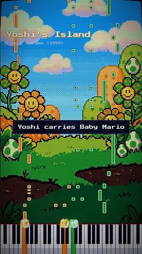 Yoshi's Island on Piano 🎹 #shorts