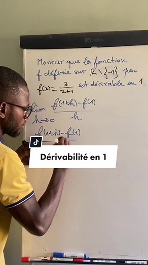 Exercice de maths sur la dérivabilité en 1ère : Montrer qu'une fonction est dérivable