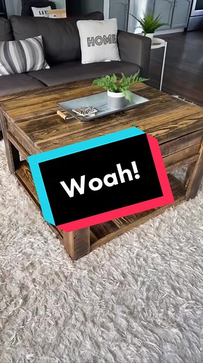 DIY Floating Pallet Wood Coffee Table