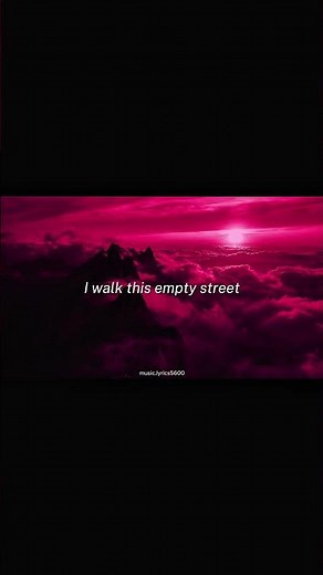 Boulevard of broken dreams🌸 #lyrics #lyricsvideo #fyp #boulevardofbrokendreams #greenday