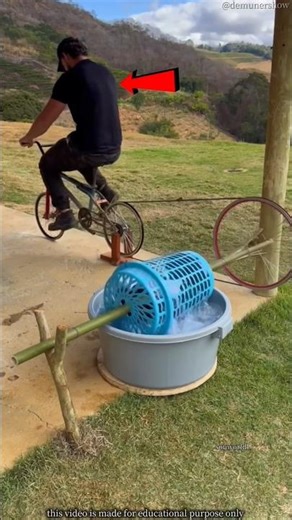 Look at the genius idea he came up with to wash and dry clothes #shortvideo #viralshorts