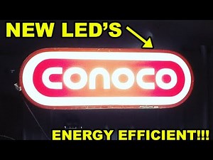 Old CONOCO Gas Station Sign Restoration