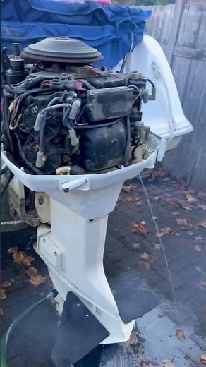 Winterize make safe than lube. #evinrude #etec #outboard #boeshield runs awesome because cared for!