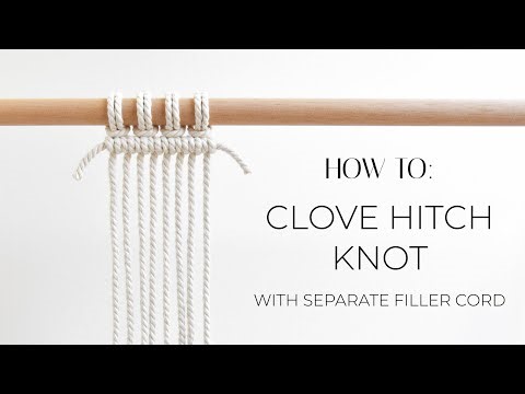 Clove Hitch Knot with separate filler cord | DIY macrame tutorial