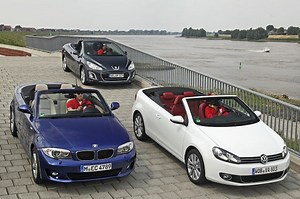 Cabrio-Vergleich: VW Golf gegen BMW 1er und Peugeot 308. - AUTO BILD
