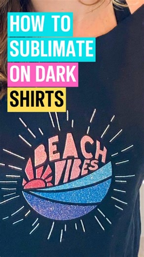 Yes, you can sublimate on dark colors! 😱🤯Comment DARK and I will send you the full tutorial to show you how! #sublimationprinting #sublimationshirts #sublimationdesign | Silhouette School with Melissa Viscount