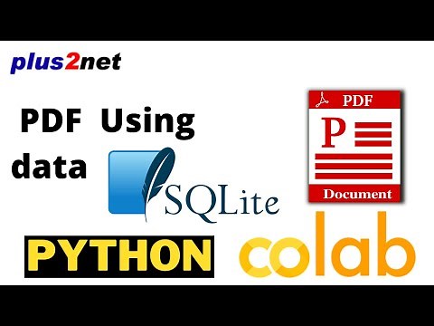 Creating PDF in Colab Platform using SQLite Database table data with image #colab #pdf #sqlite