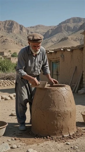 village of iran How to make a tandoor Clay oven for making Sangak bread Iranian village food secret